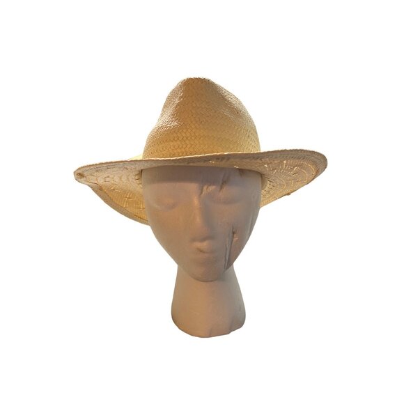 San Diego Hat Company Straw Fedora | Natural Woven Wide Brim Summer Sun Hat - Picture 1 of 8